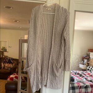 Cream Chunky Knit Cardigan Sweater